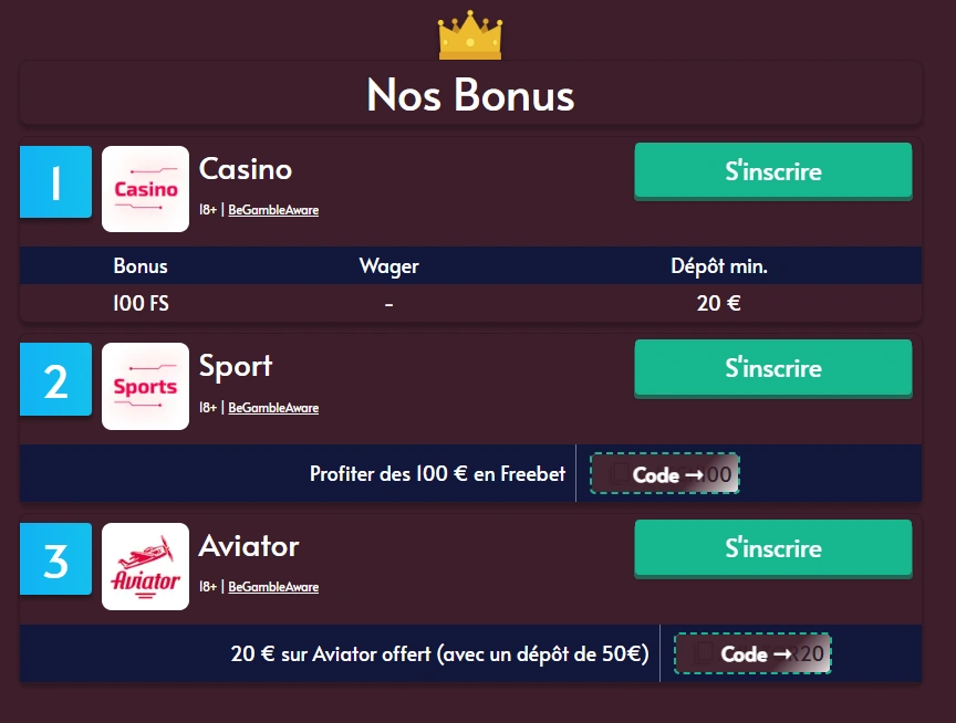 Notre univers Casinozer casino